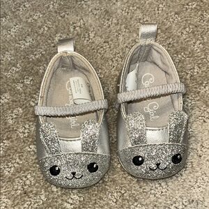 Candy Girl Silver Bunny Kids Shoes